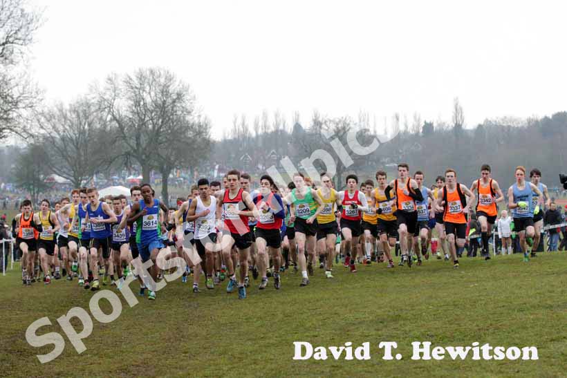 Start of the under-17 men McCain World Cross Country Trials and Inter Counties.